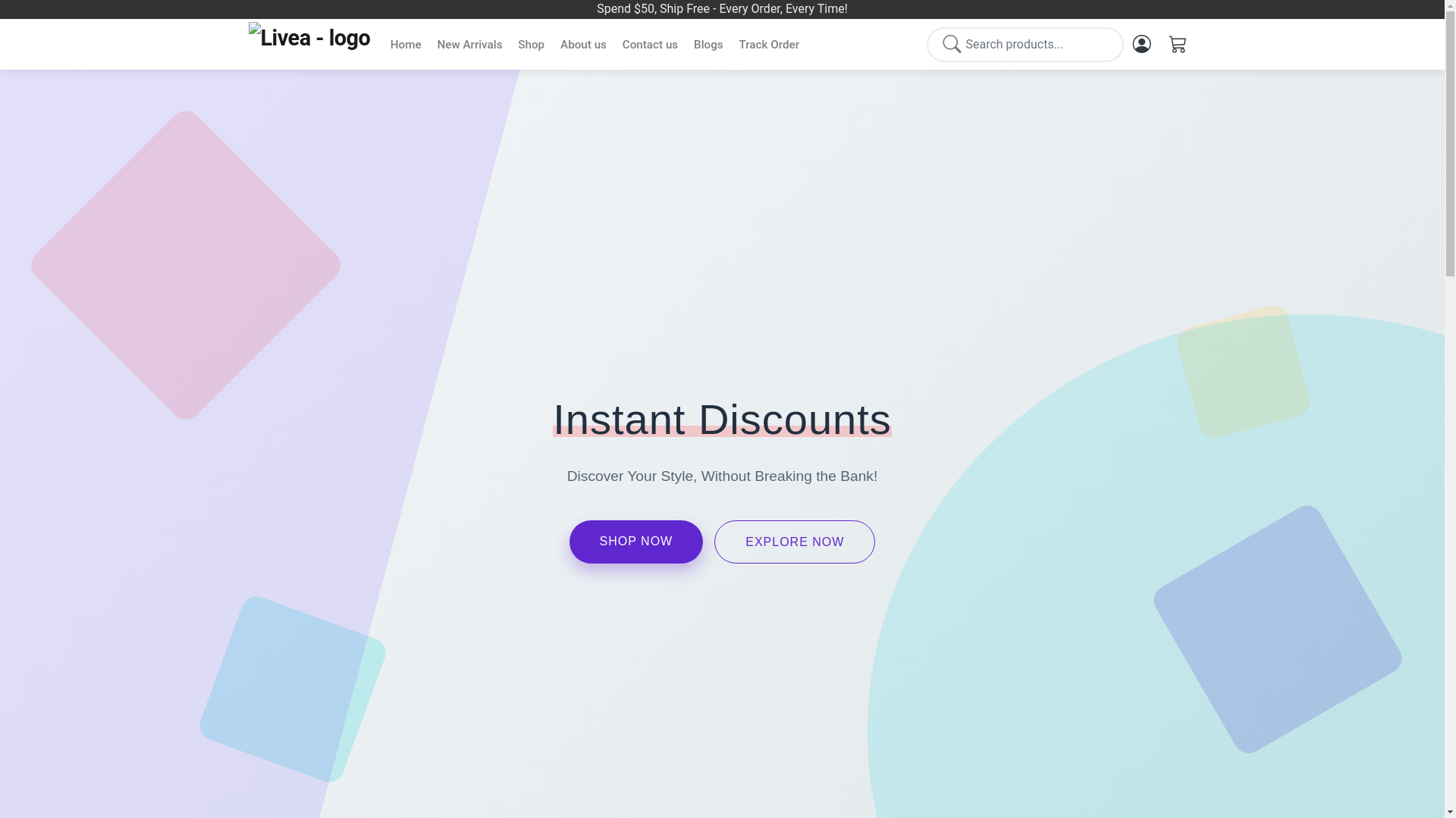 website screenshot of https://livea1.shop/