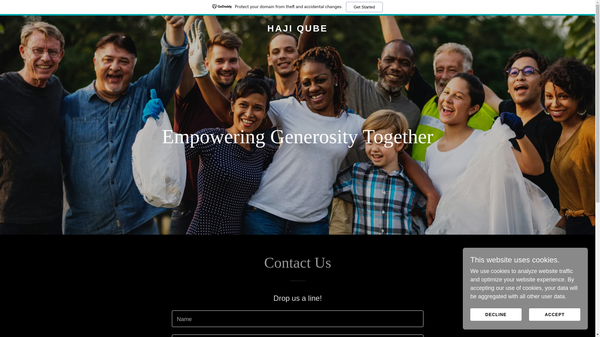 website screenshot of https://hajiqube.com/