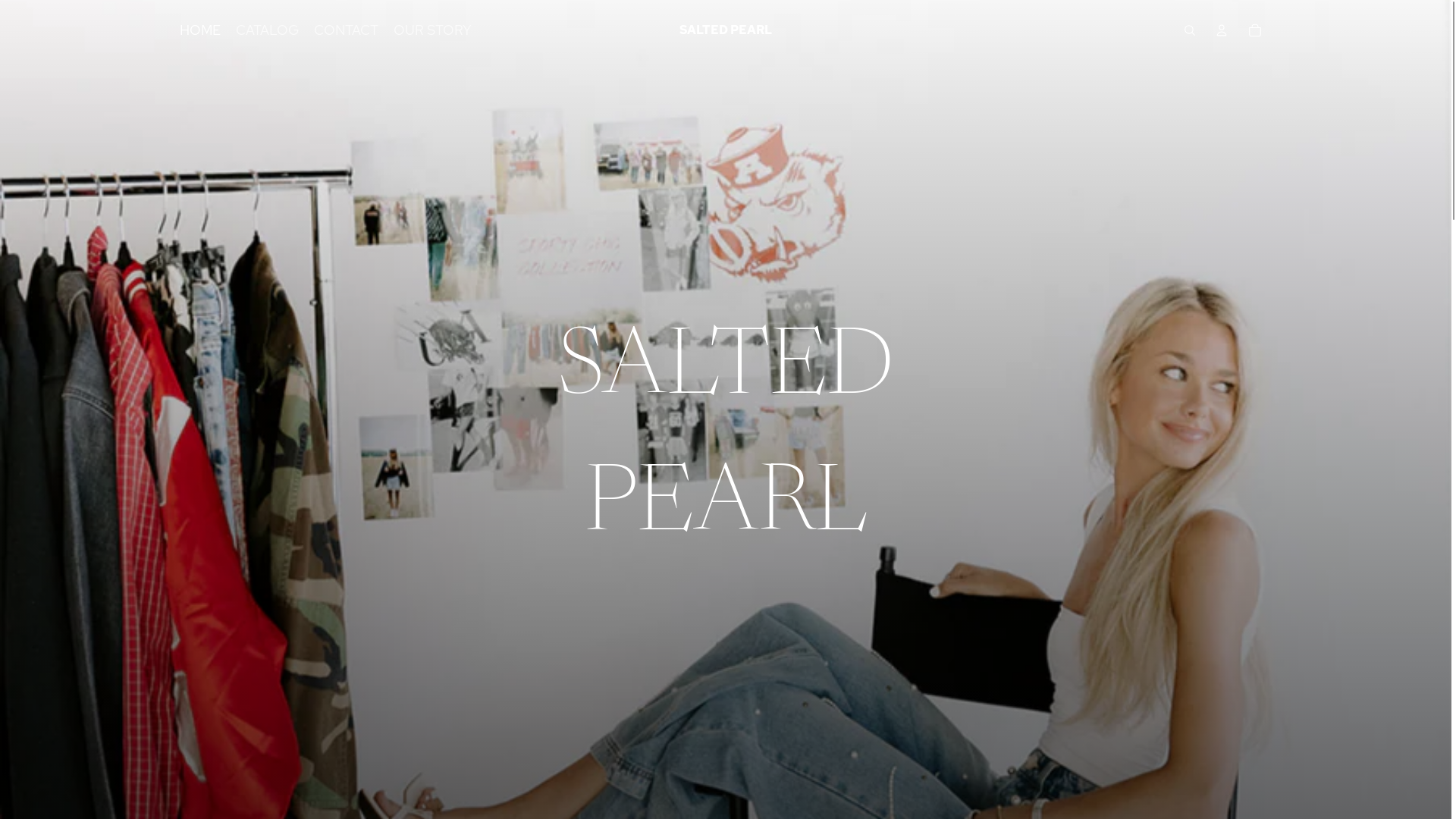 website screenshot of https://saltedpearlco.com/