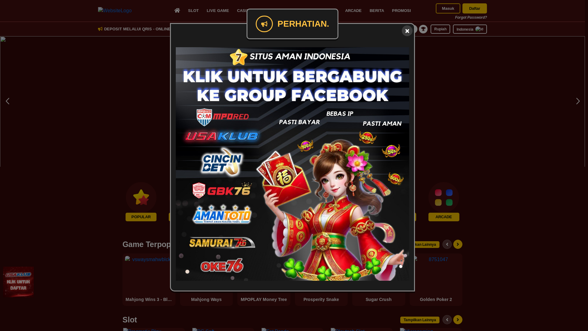 website screenshot of https://samurai76.info/