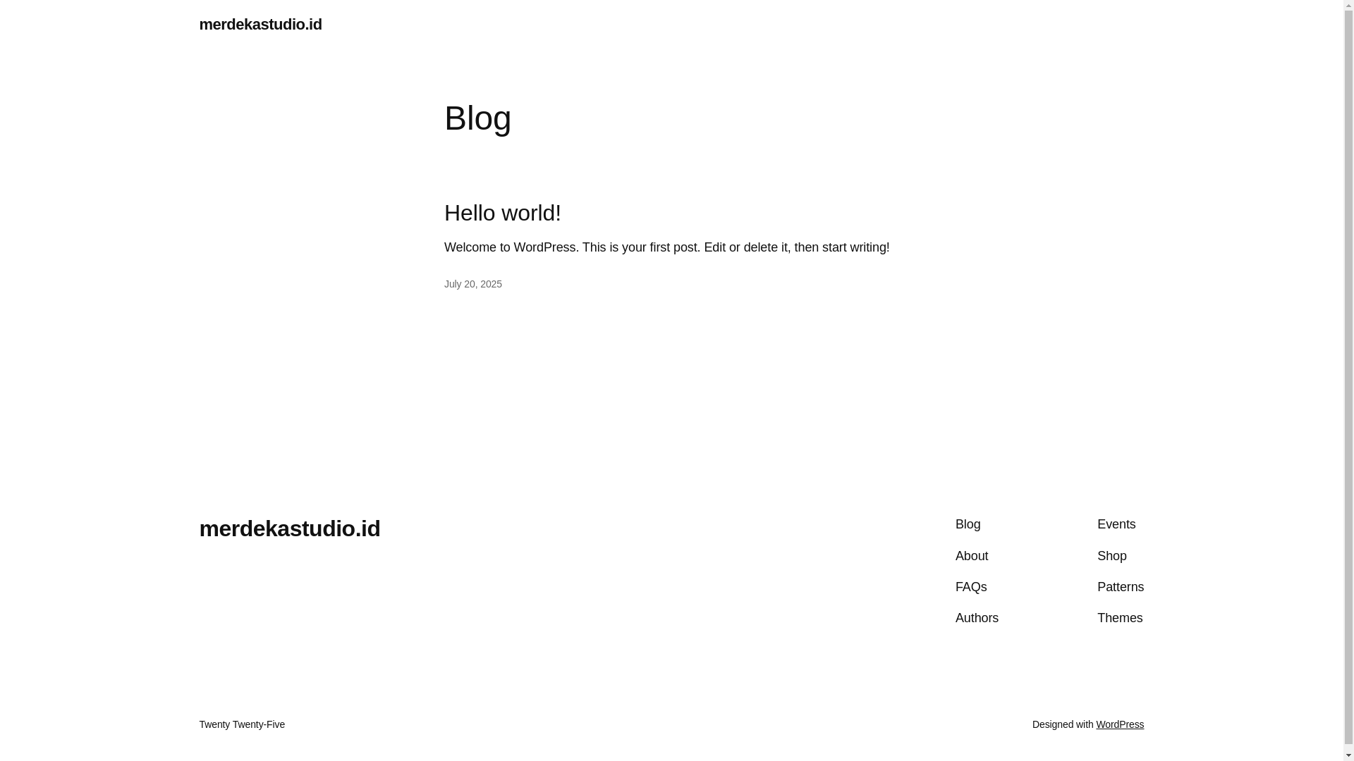 website screenshot of https://merdekastudio.id/