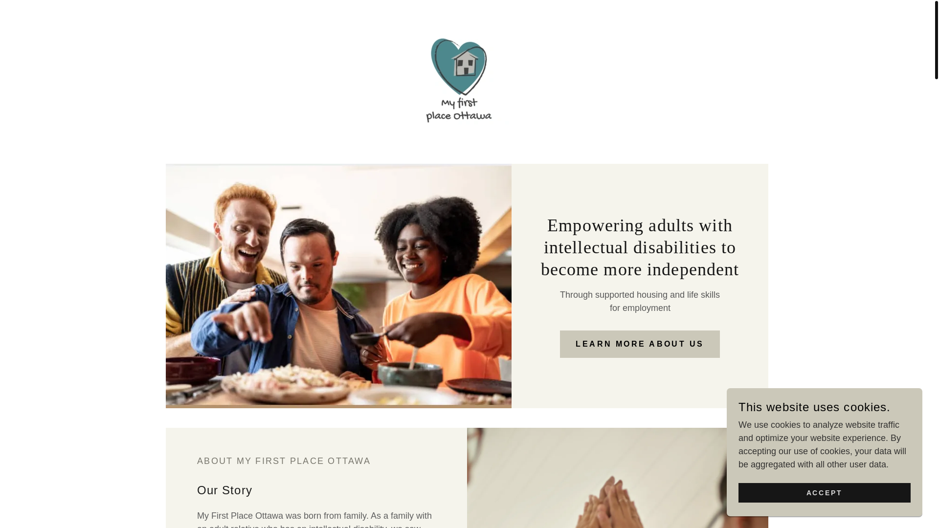 website screenshot of https://myfirstplaceottawa.com/