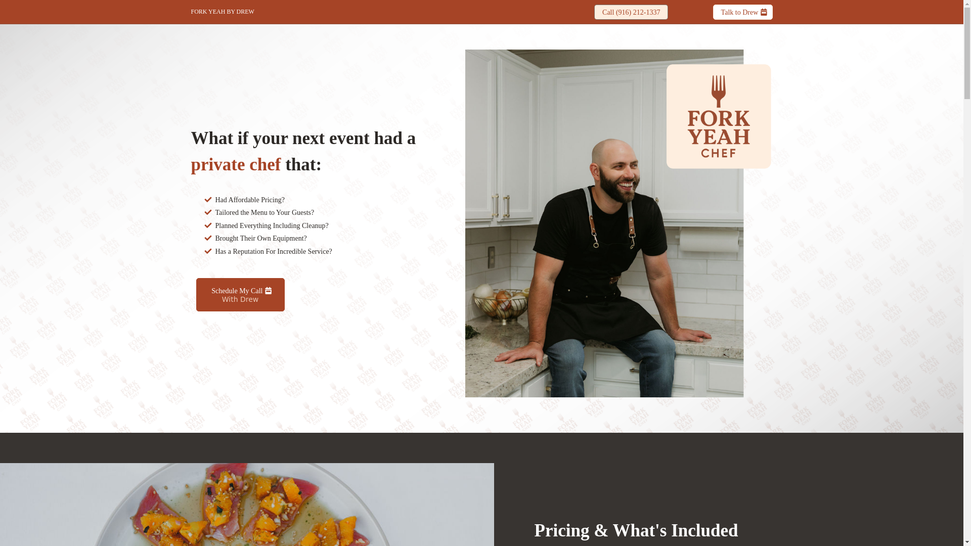 website screenshot of https://forkyeahbydrew.com/