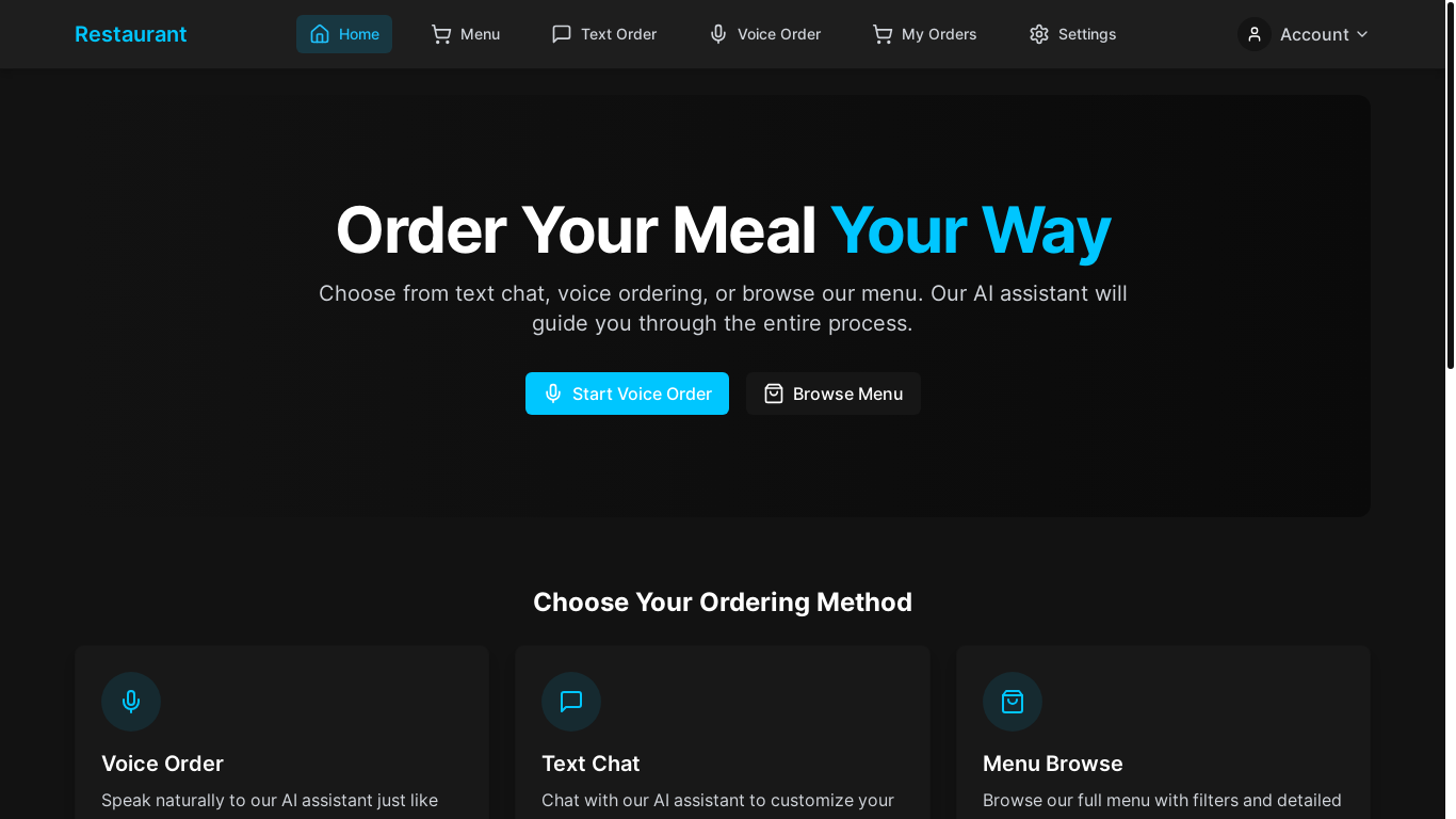 website screenshot of https://voice-ordering-customer.pages.dev/