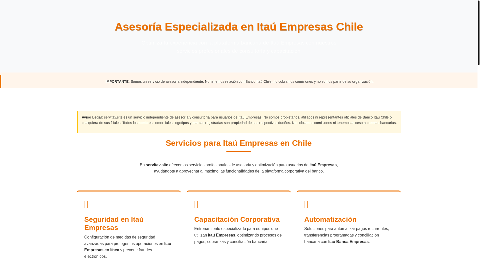 website screenshot of https://servitav.site/