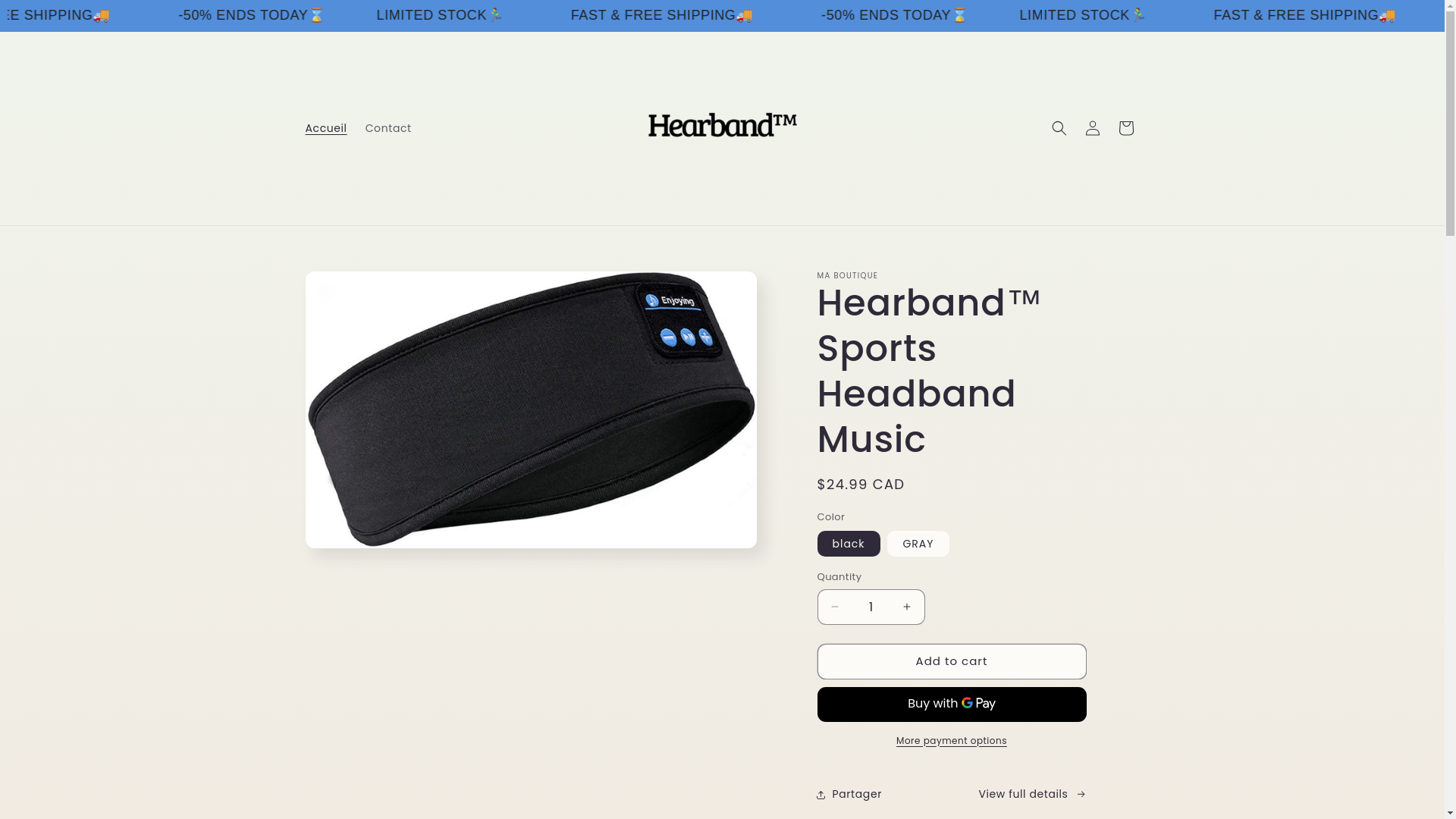 website screenshot of https://hearband.ca/