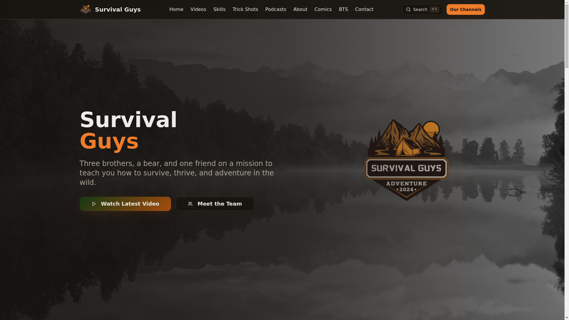 website screenshot of https://survivalguys2024.com/