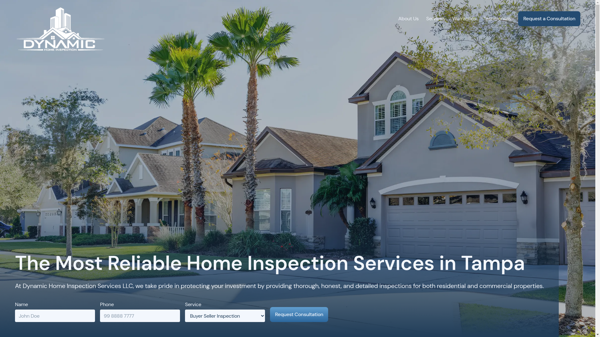 website screenshot of https://dynamic-home-inspection-r0g01.sevalla.page