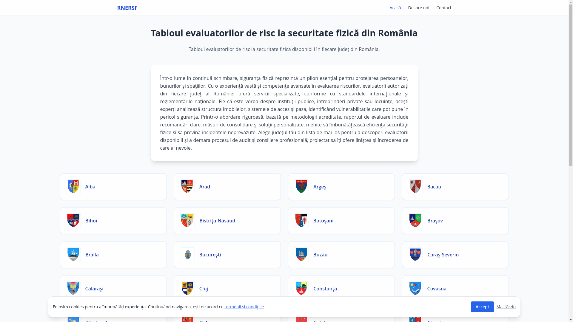 website screenshot of https://registrulevaluatorilor.pages.dev/