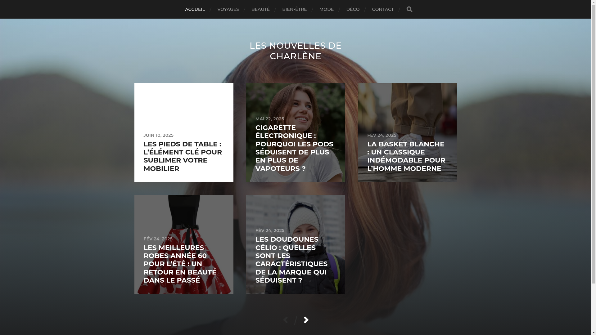website screenshot of https://les-nouvelles-de-charlene.fr