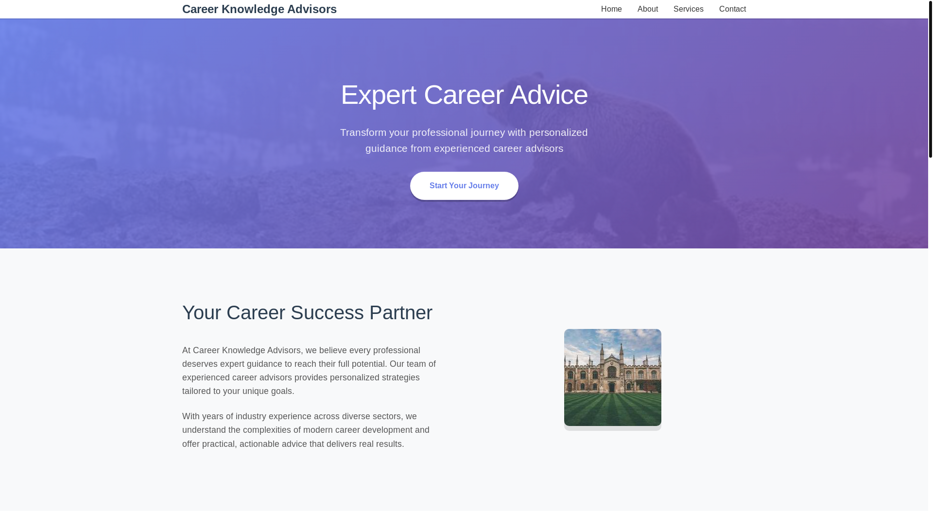 website screenshot of https://careerknowledgeadvisors.shop/