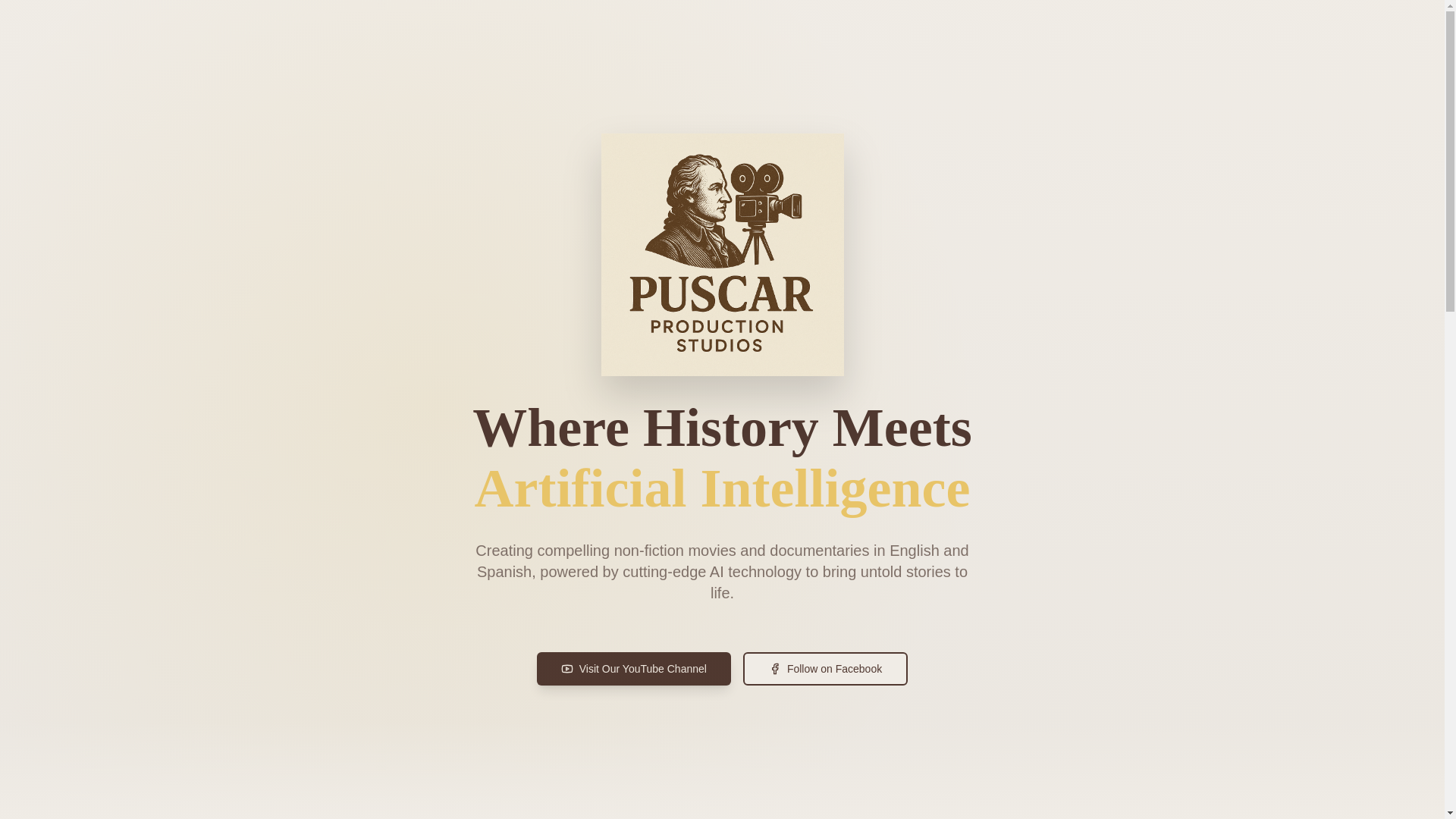 website screenshot of https://puscarproductionstudios.com/