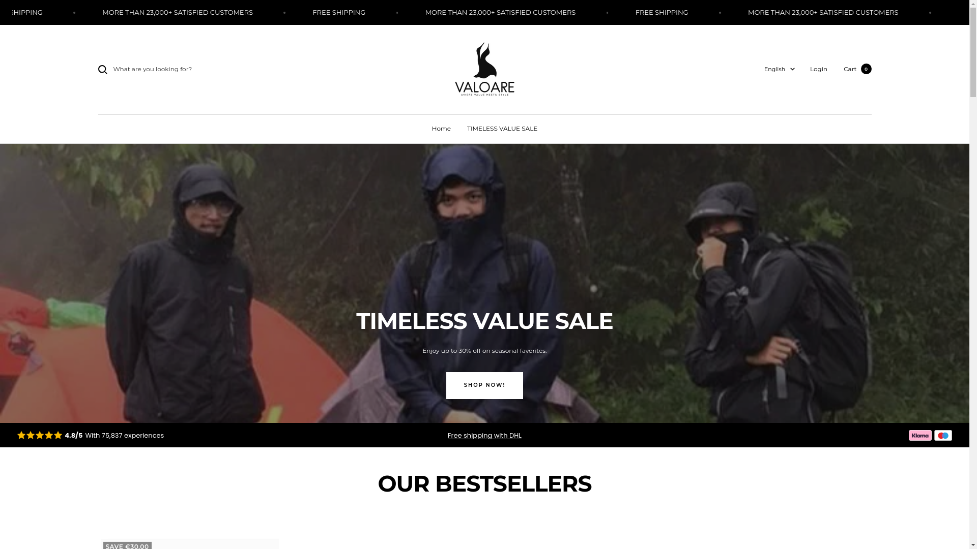 website screenshot of https://valoare.org/