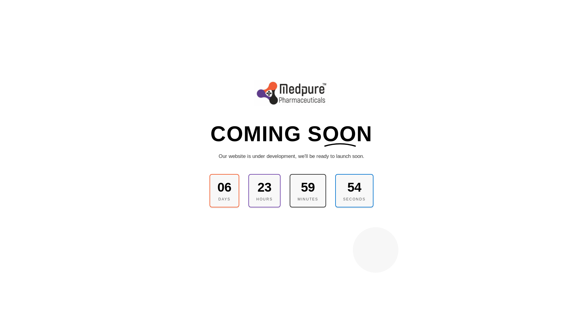 website screenshot of https://medpurepharmaceuticals.in/