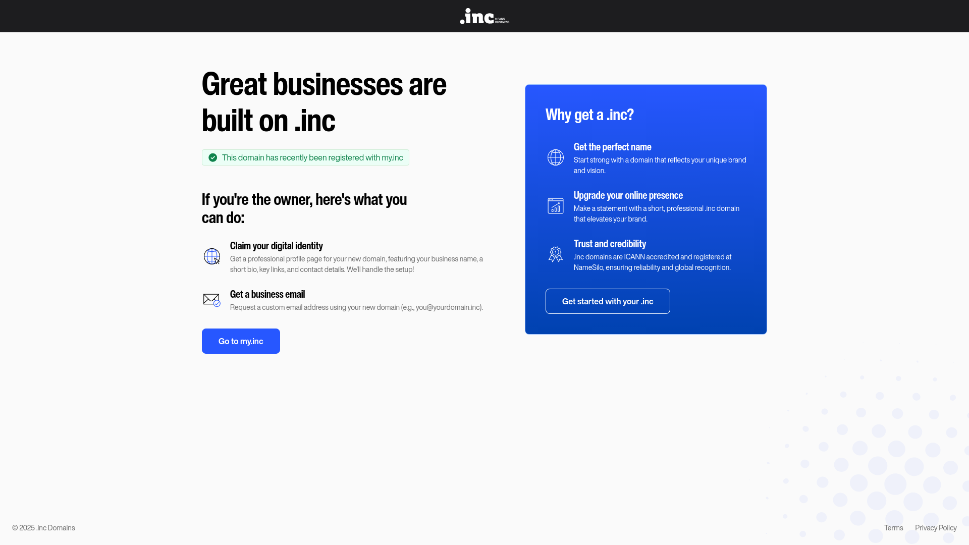 website screenshot of https://acenet.inc/