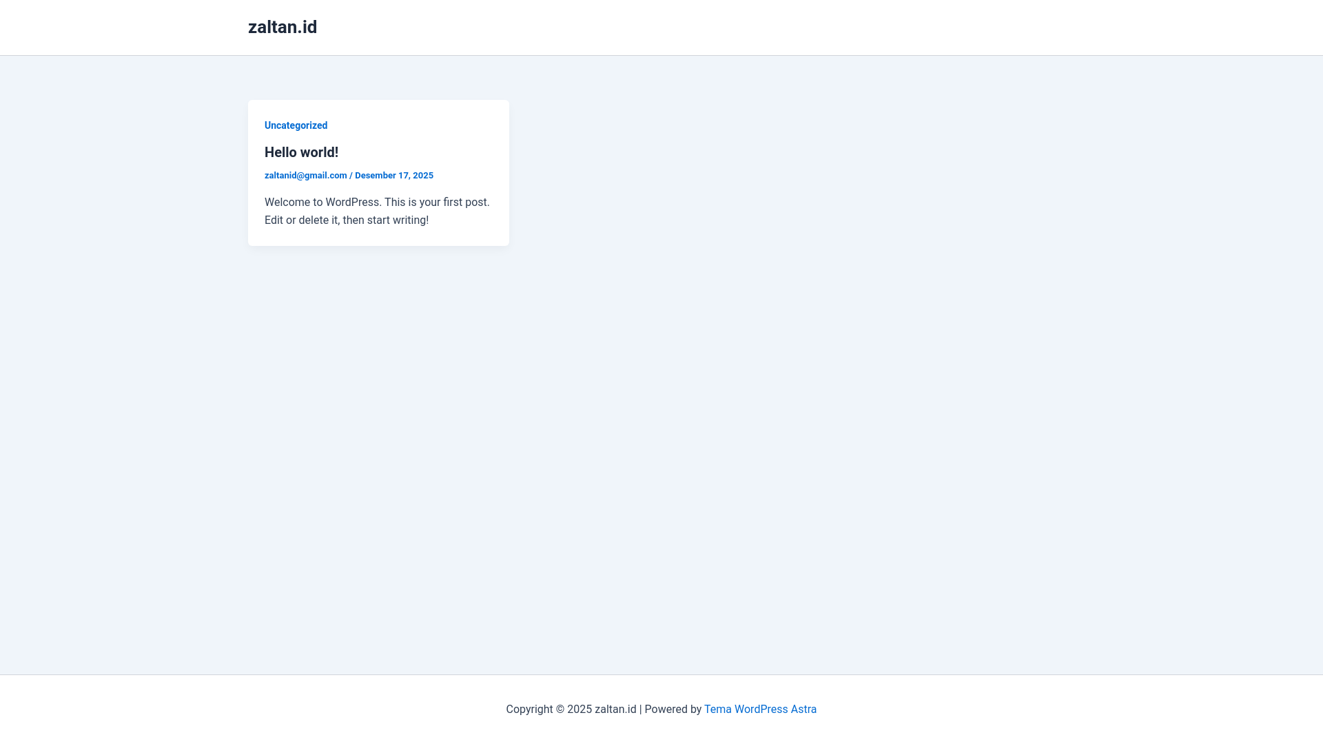 website screenshot of https://zaltan.id/