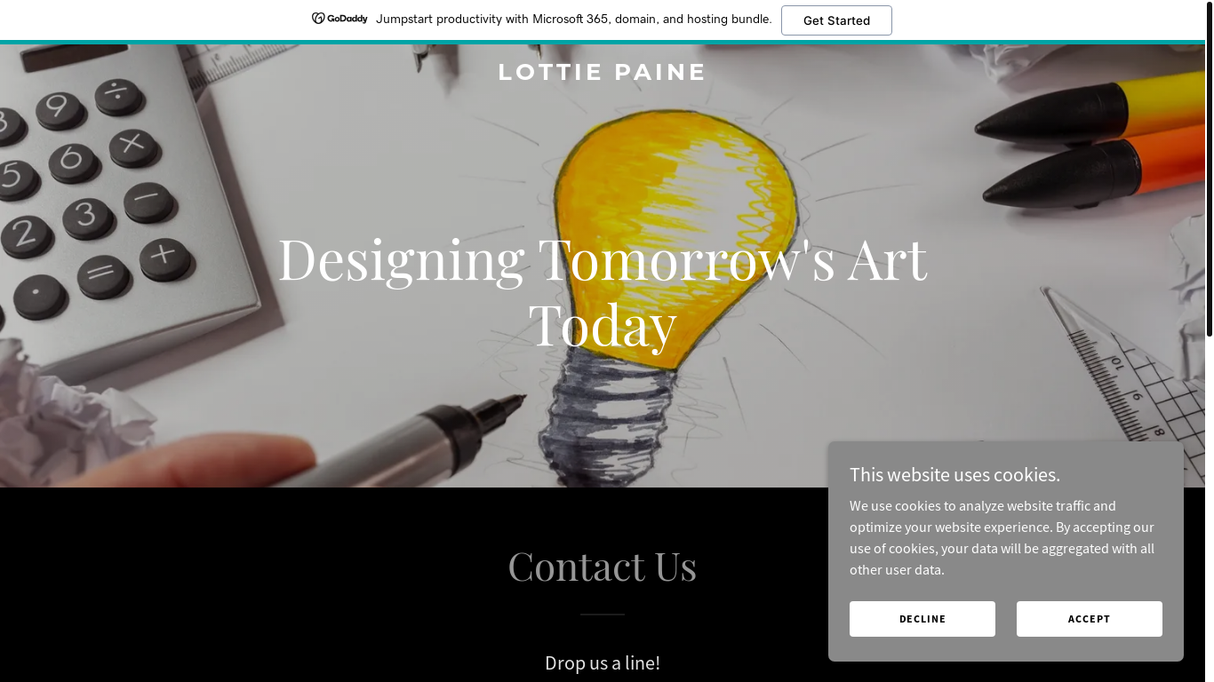 website screenshot of https://lottiepaine.com/