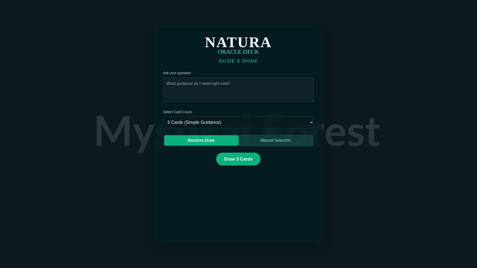 website screenshot of https://naturaoracle.pages.dev/