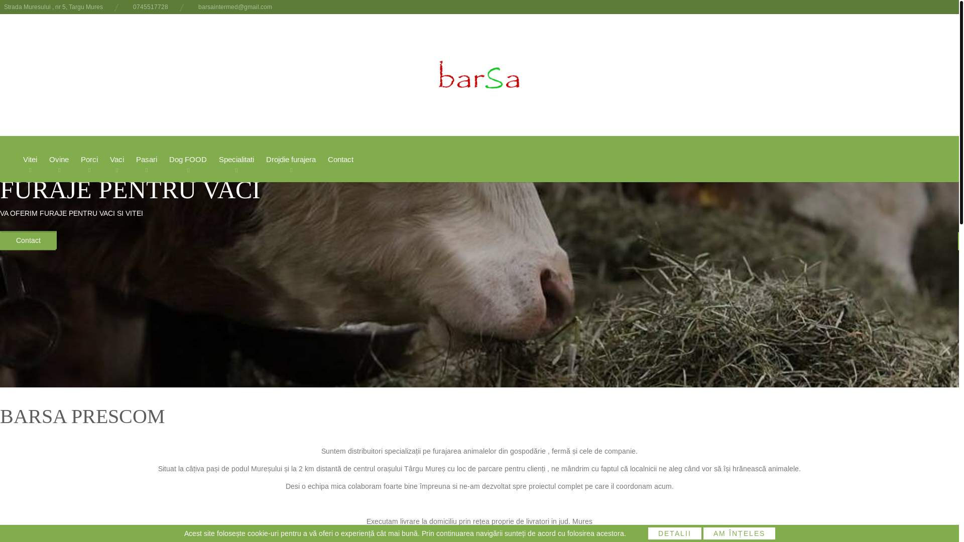 website screenshot of https://barsaagro.ro/