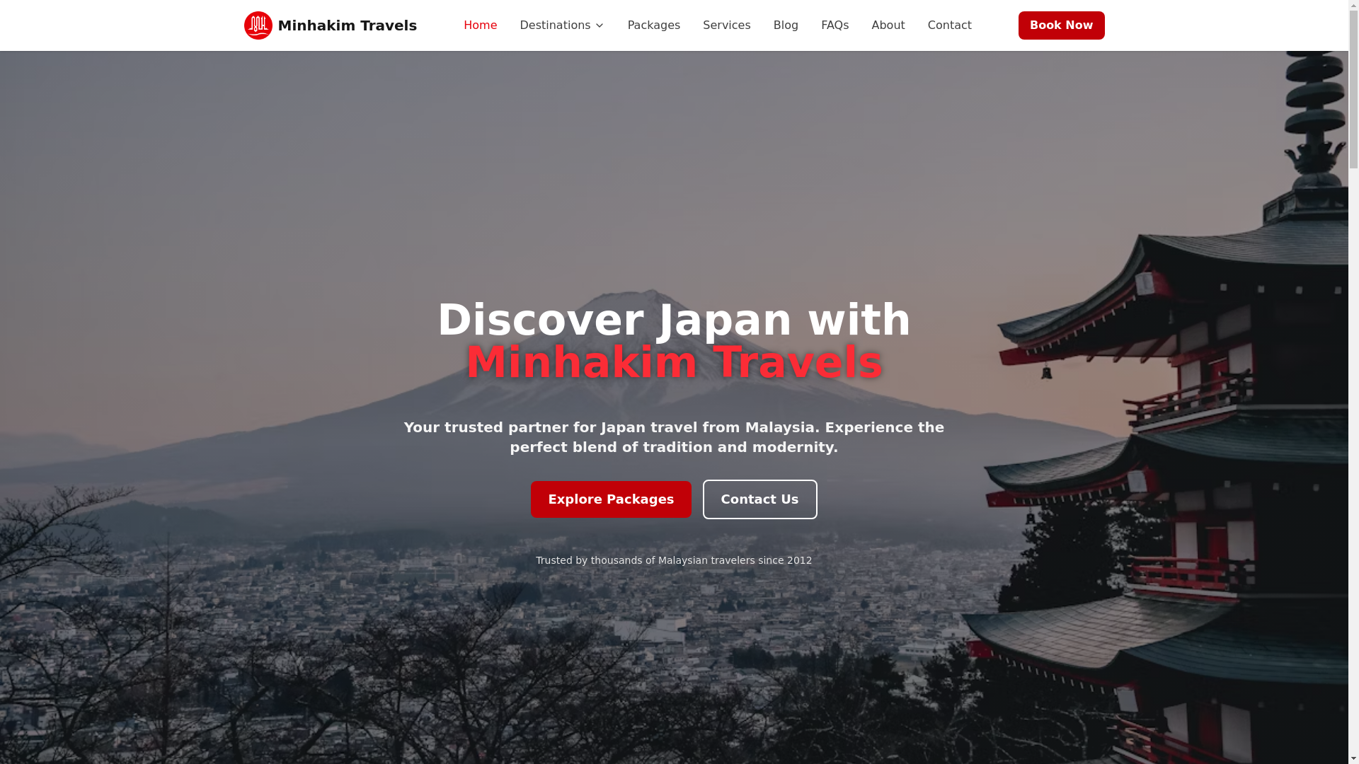 website screenshot of https://minhakim.pages.dev/