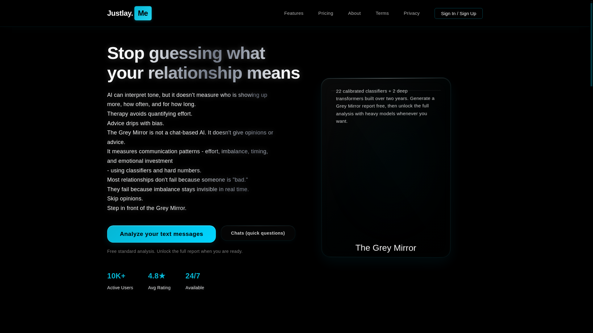 website screenshot of https://justlay.me/