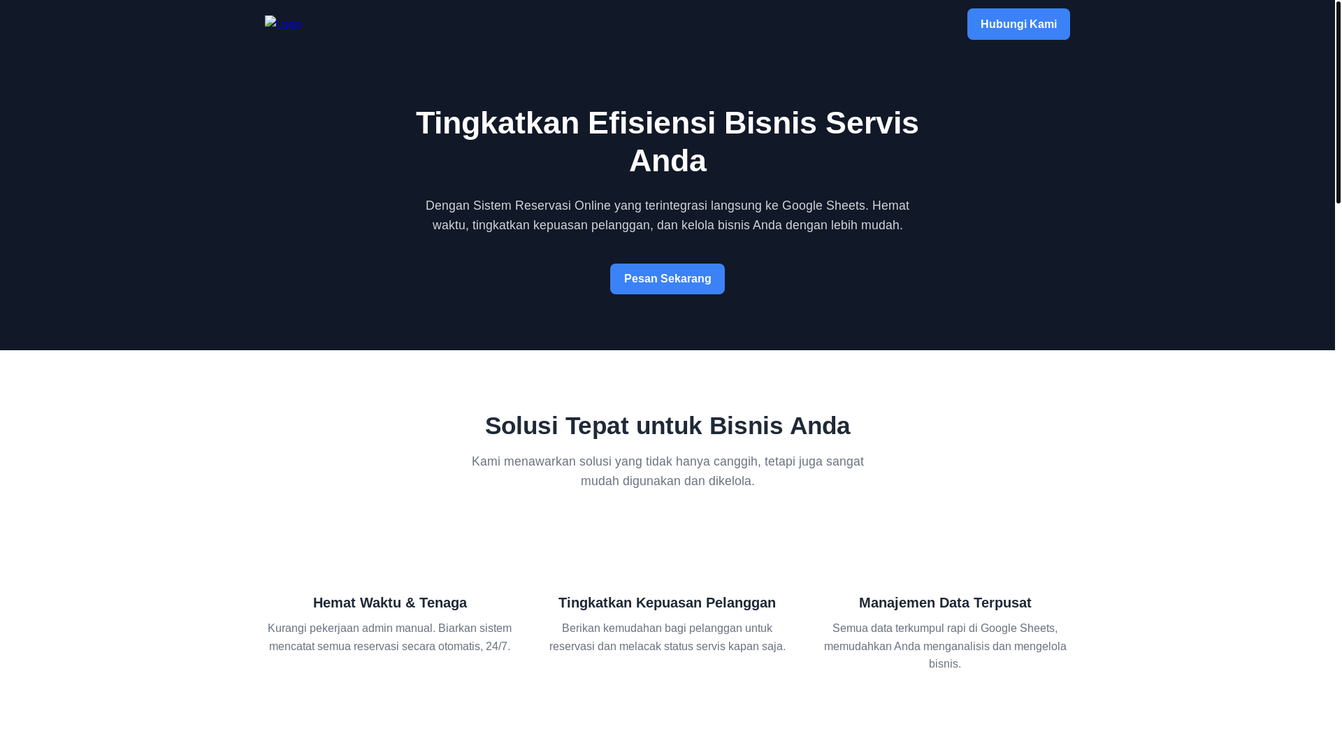 website screenshot of https://ndx-service.pages.dev/