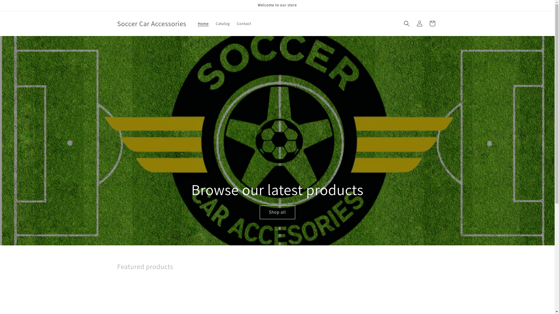 website screenshot of https://soccercaraccessories.com/