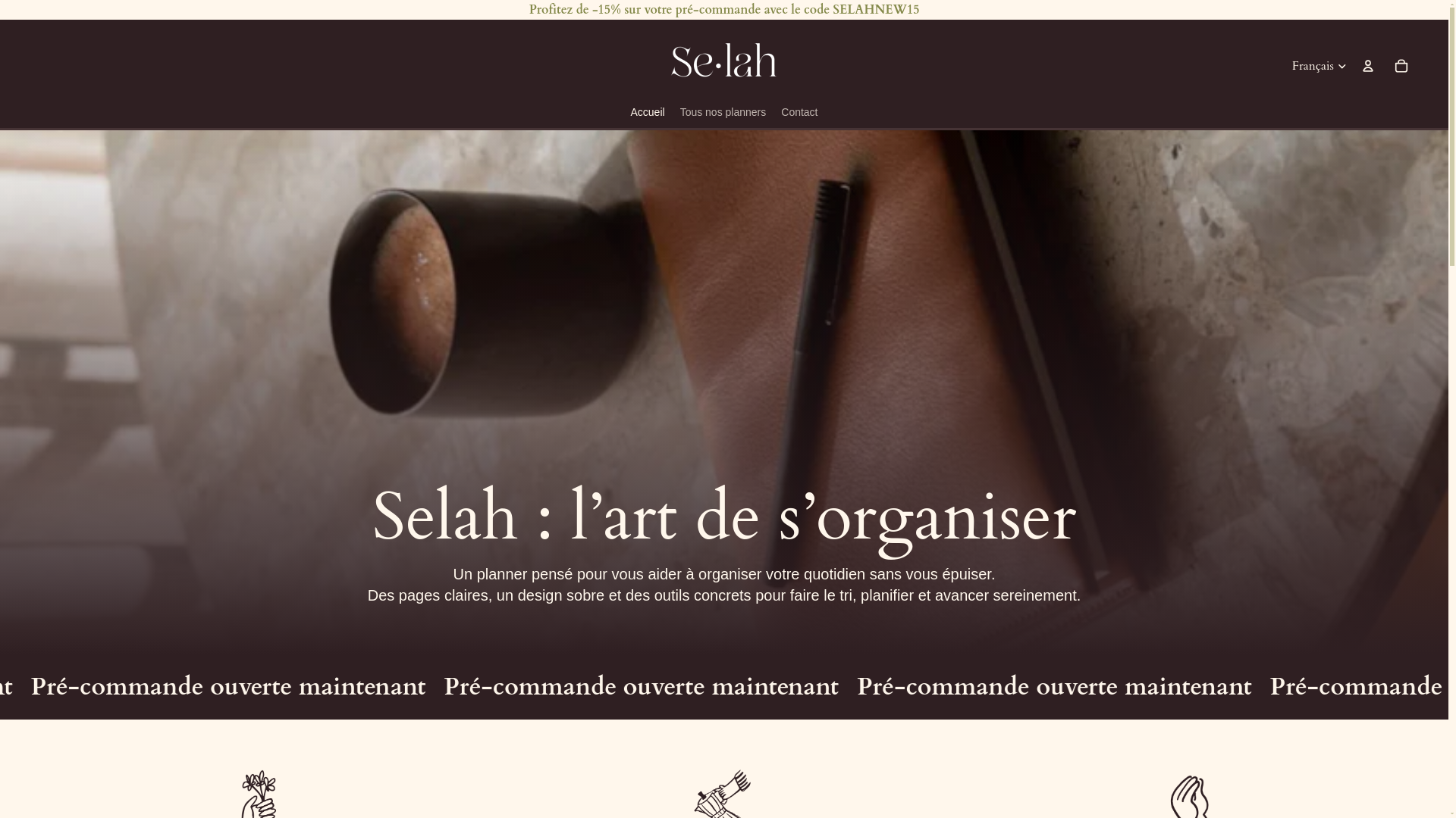 website screenshot of https://selahplanner.com/