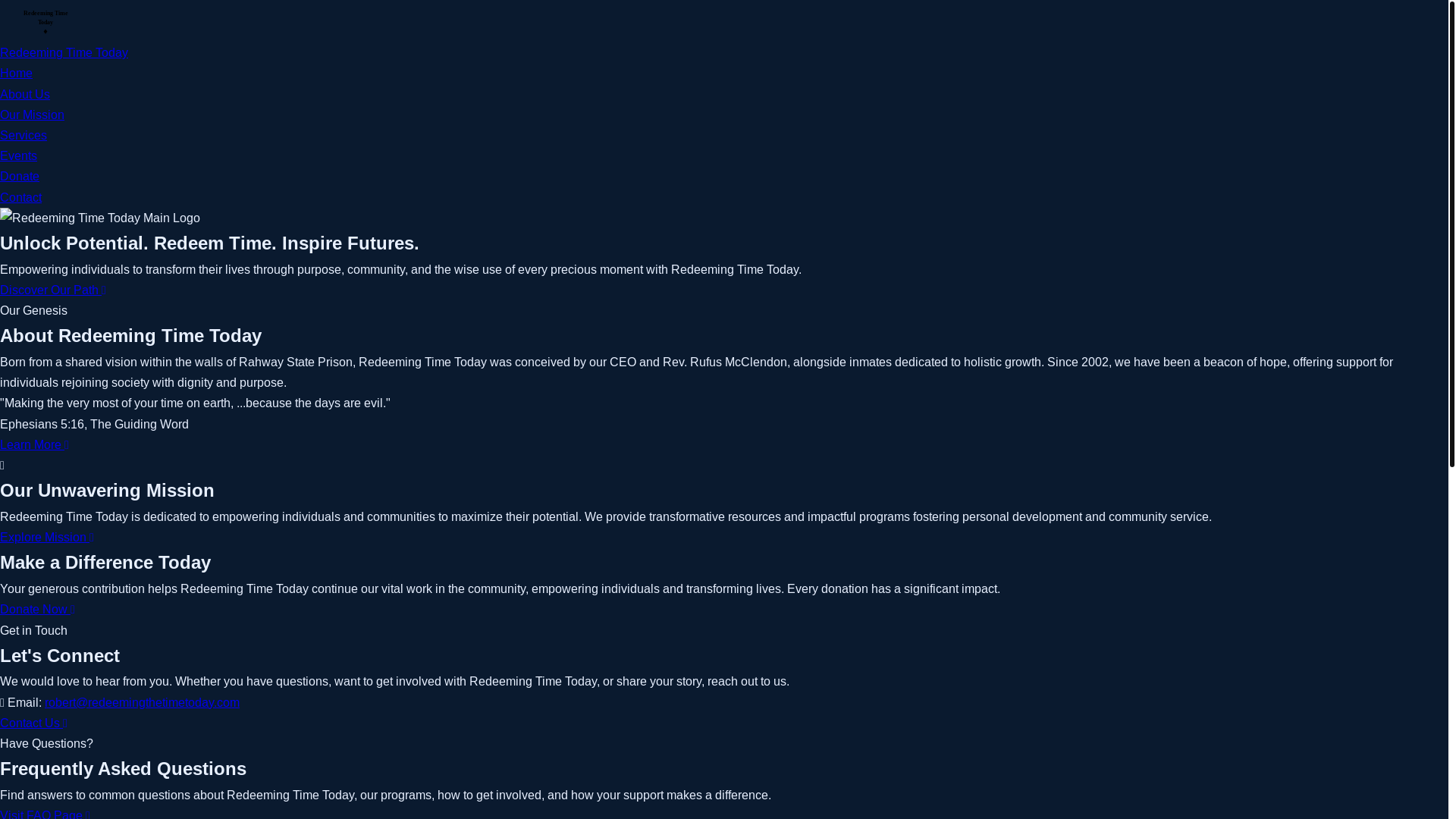 website screenshot of https://redeemingthetimetoday.com/