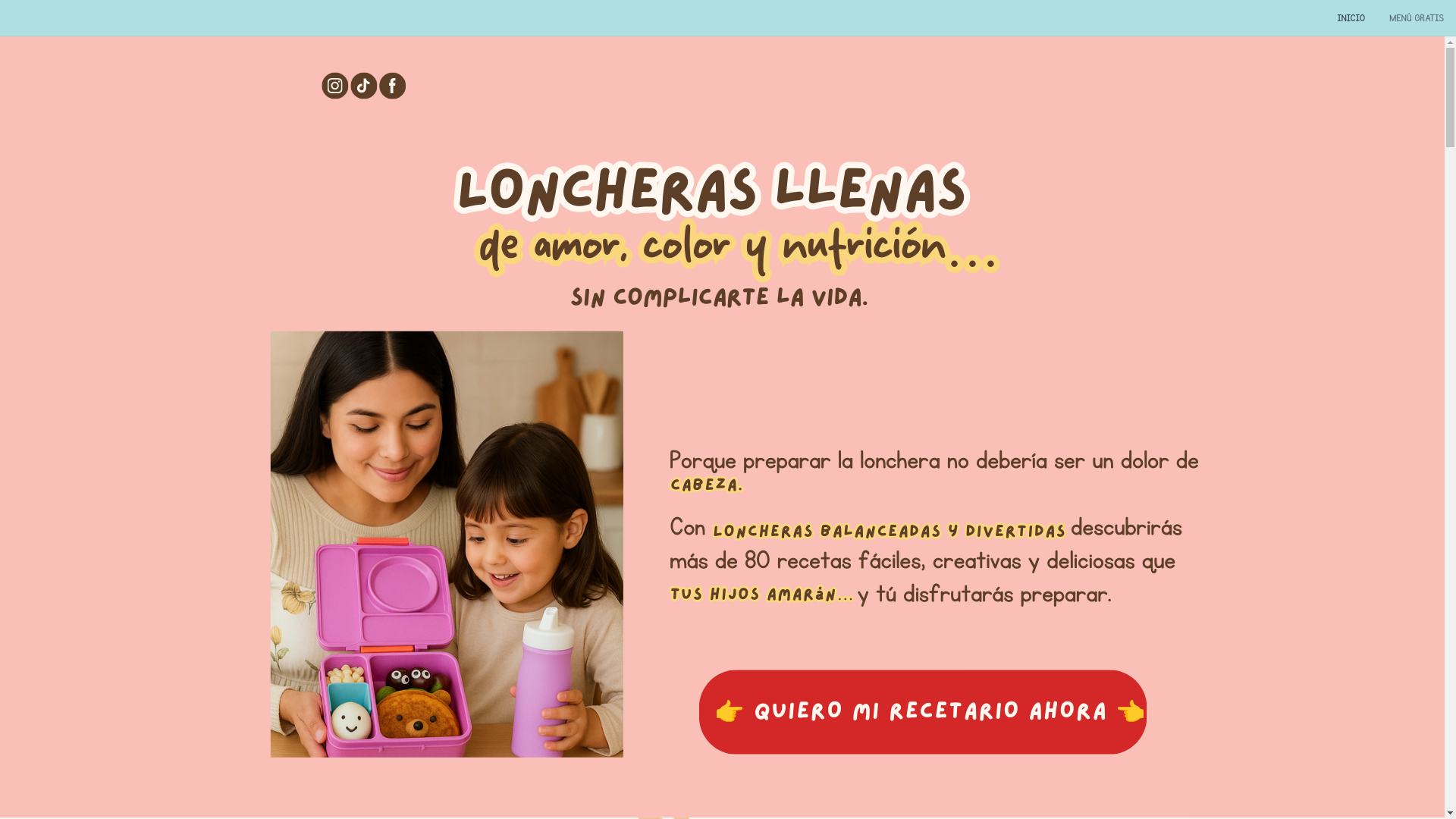 website screenshot of https://danicocinaconamor.com/