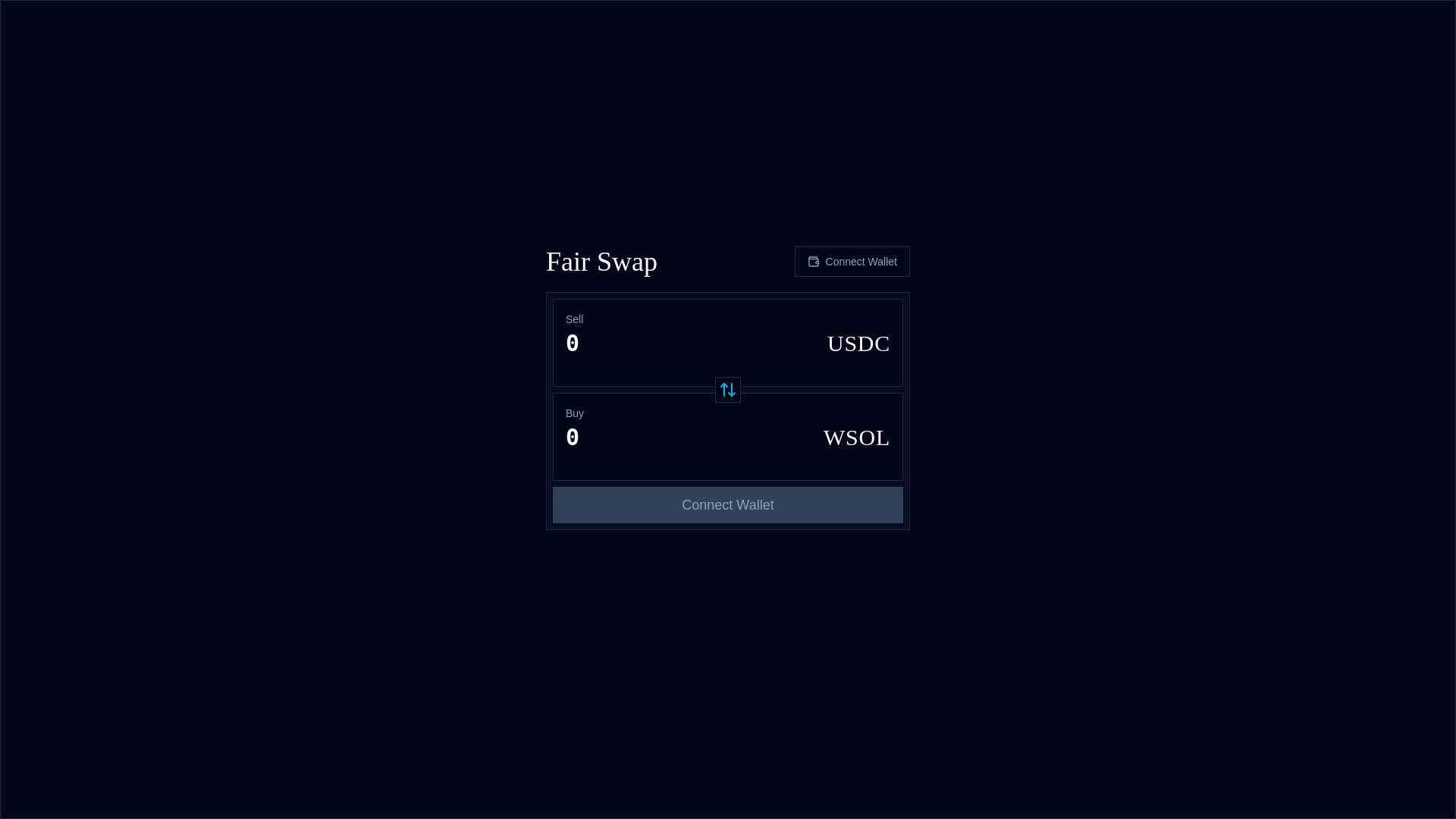 website screenshot of https://fairswap-frontend.pages.dev/