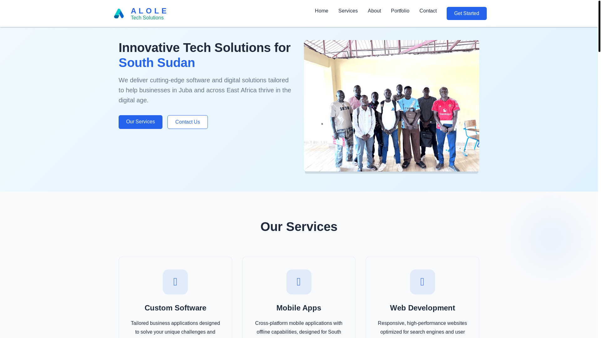 website screenshot of https://aloletech.pages.dev/