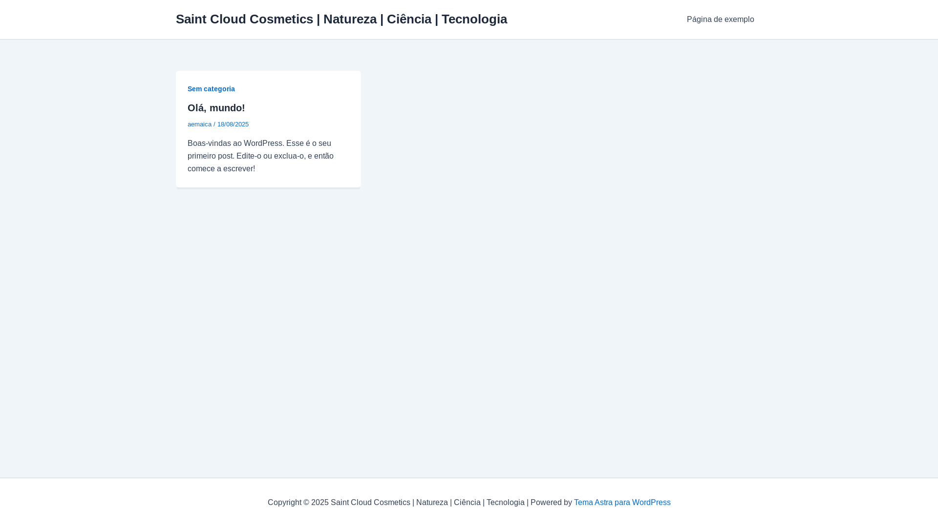 website screenshot of https://saintcloudcosmetics.com.br/
