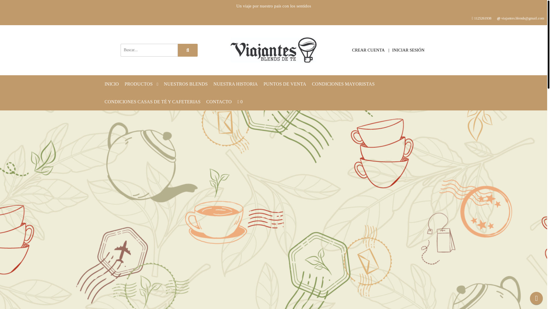 website screenshot of https://viajantesblends.com.ar/