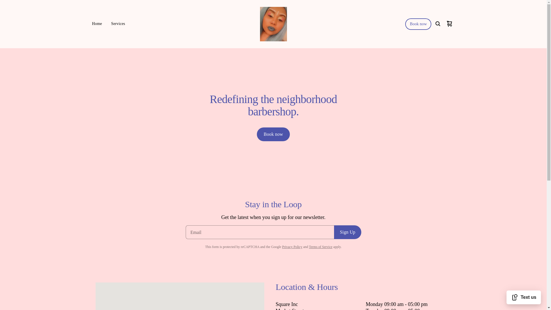 website screenshot of https://perfectlyextrahairsalon.com/