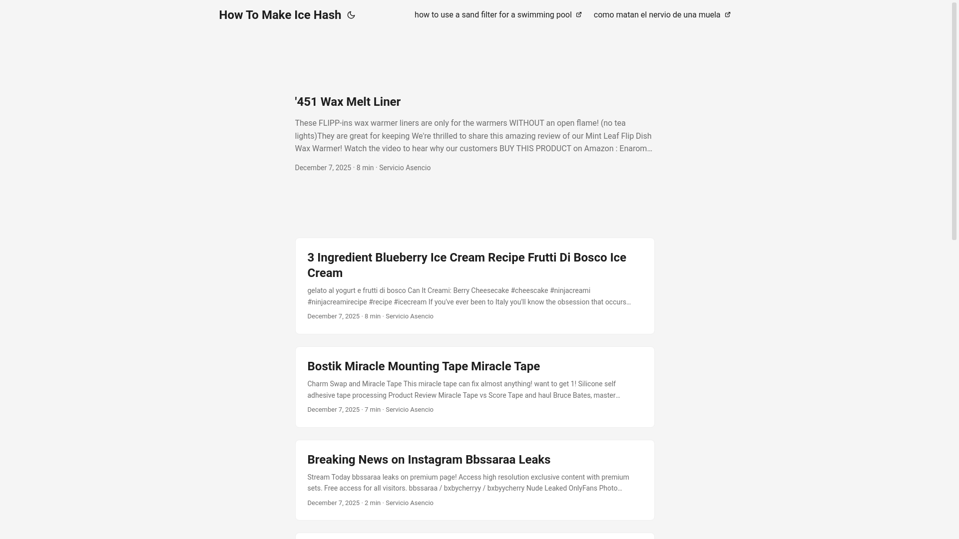 website screenshot of https://howtomakeicehash.pages.dev/