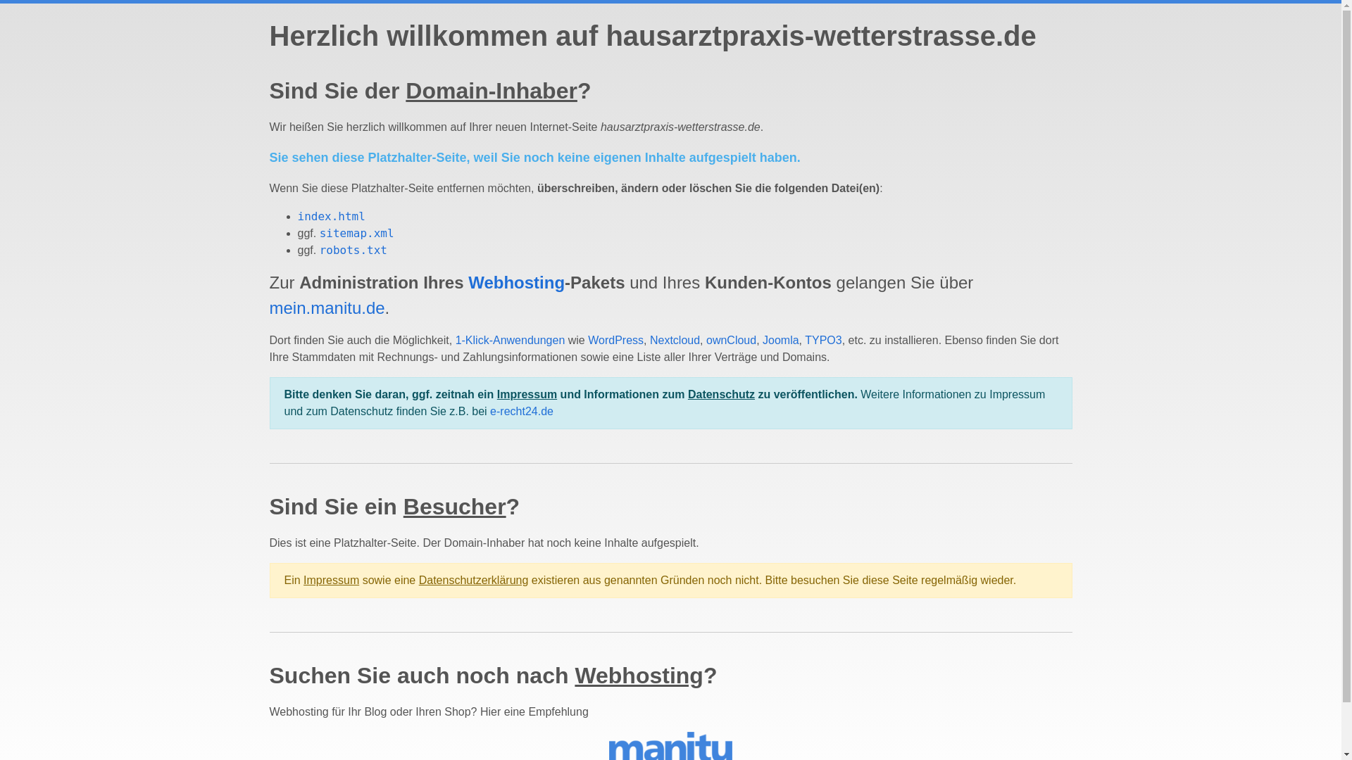 website screenshot of https://hausarztpraxis-wetterstrasse.de/