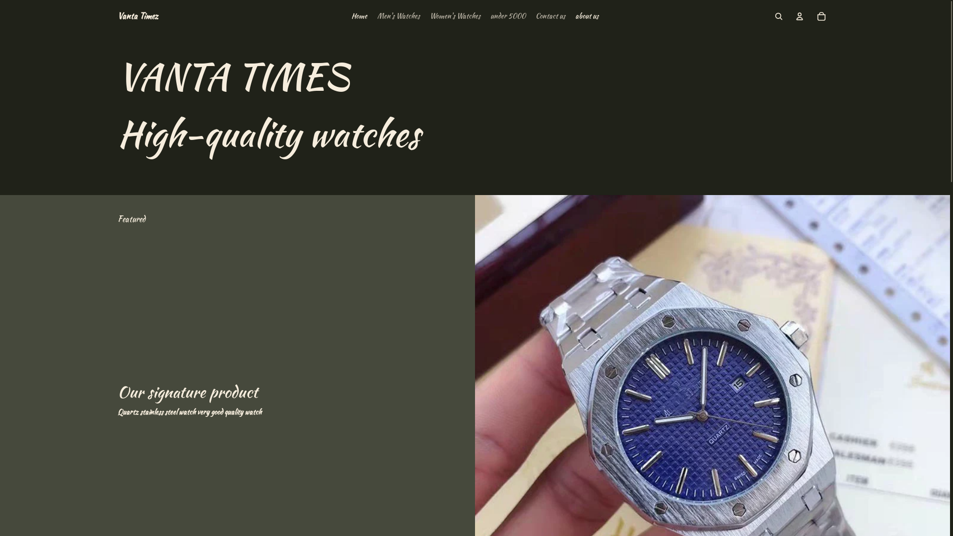 website screenshot of https://vantatimez.com/