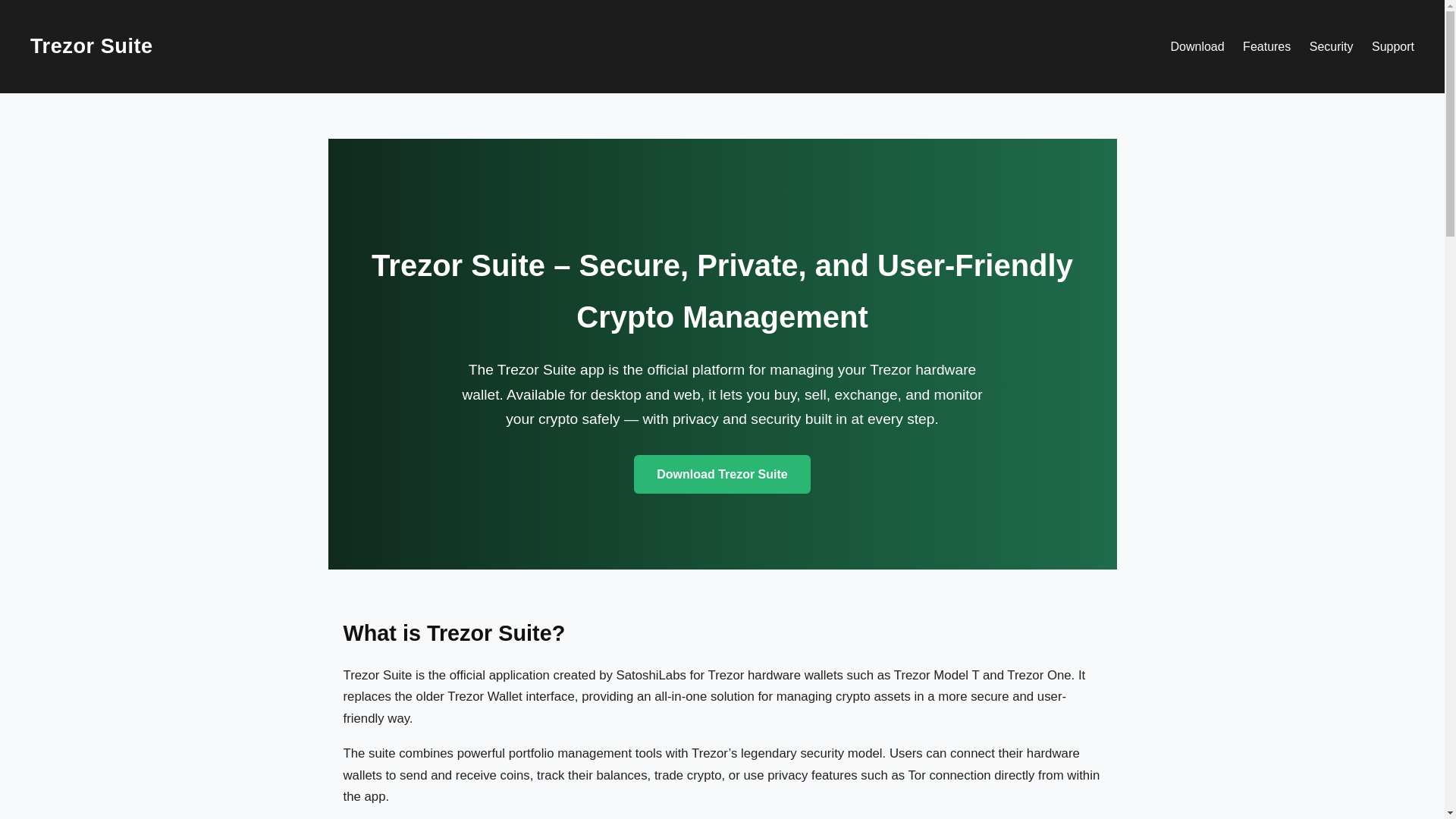 website screenshot of https://homepage-trezrsuite--us.pages.dev/