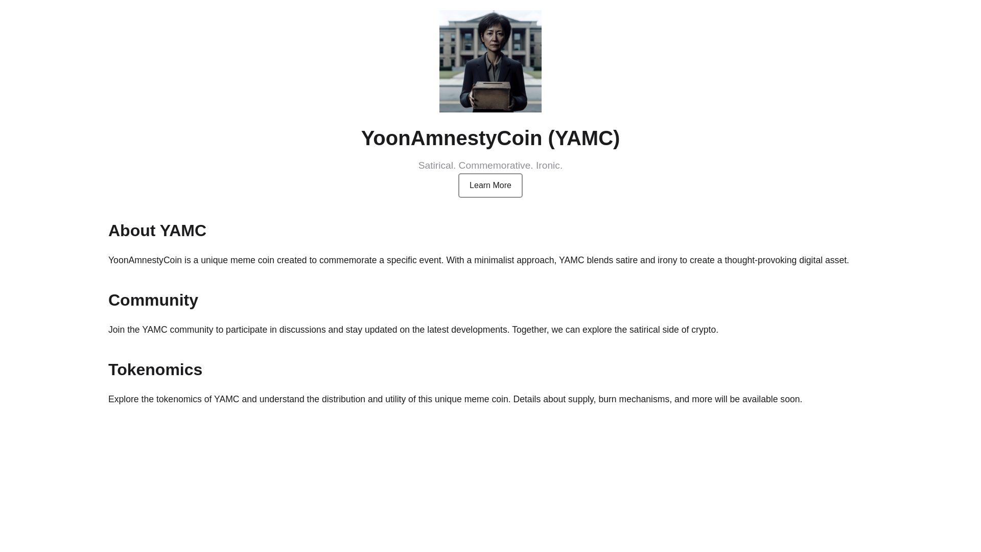 website screenshot of https://yamc-token-site.pages.dev/