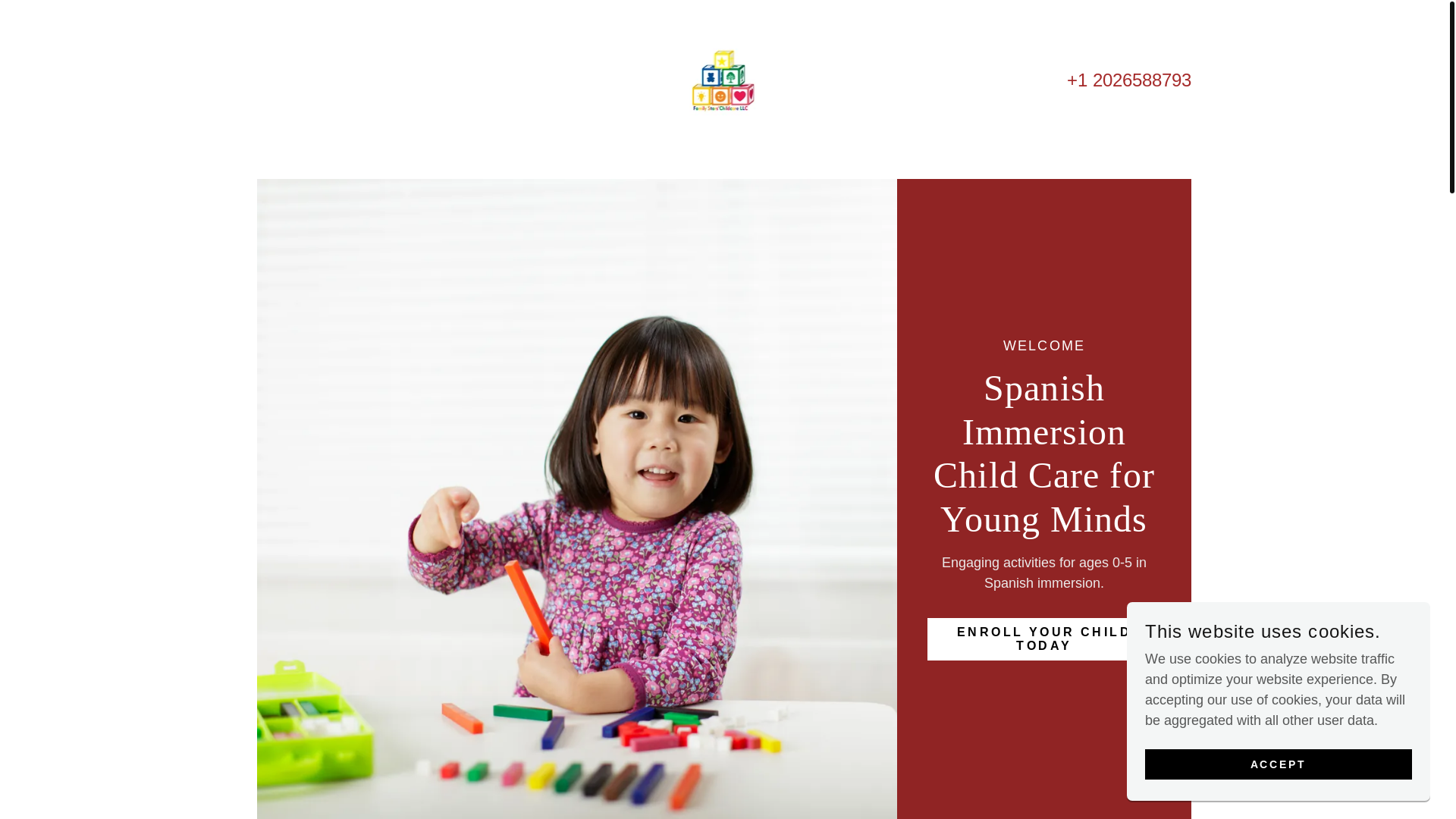 website screenshot of https://familiystarchildcare.com/