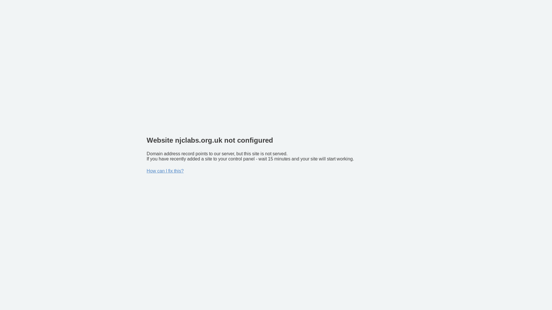 website screenshot of https://njclabs.org.uk/