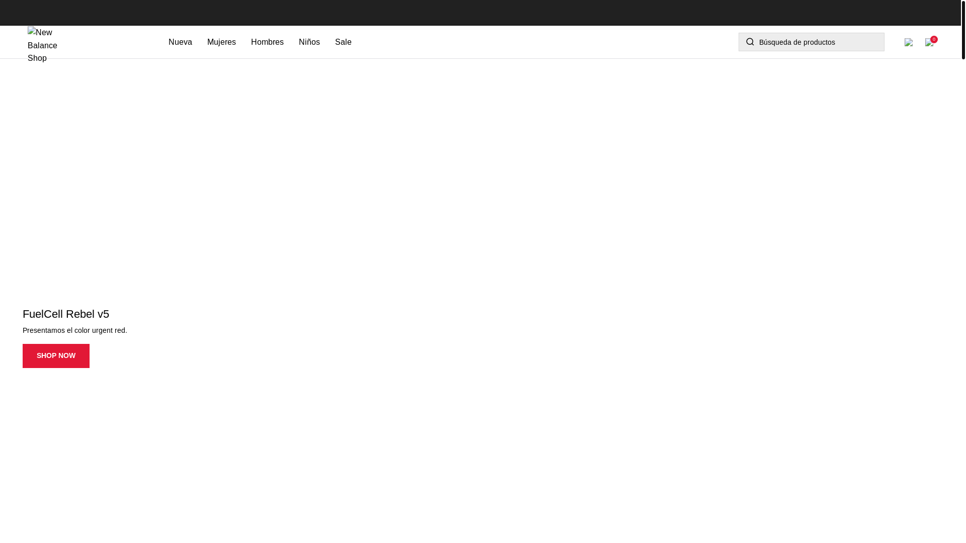 website screenshot of https://newbalanceshop.com.mx/