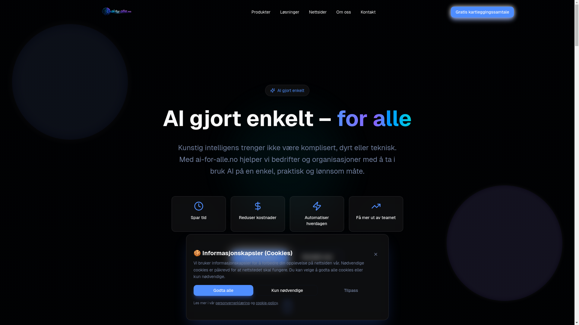 website screenshot of https://ai-for-alle.no/