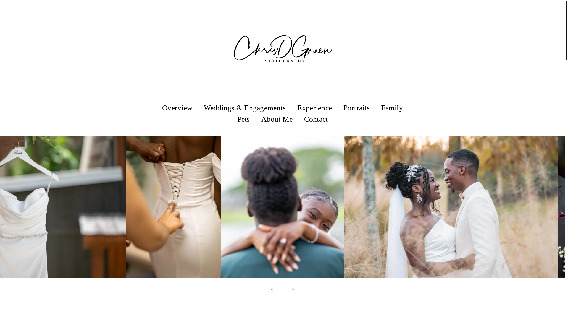 website screenshot of https://chrisdgreenphoto.com/