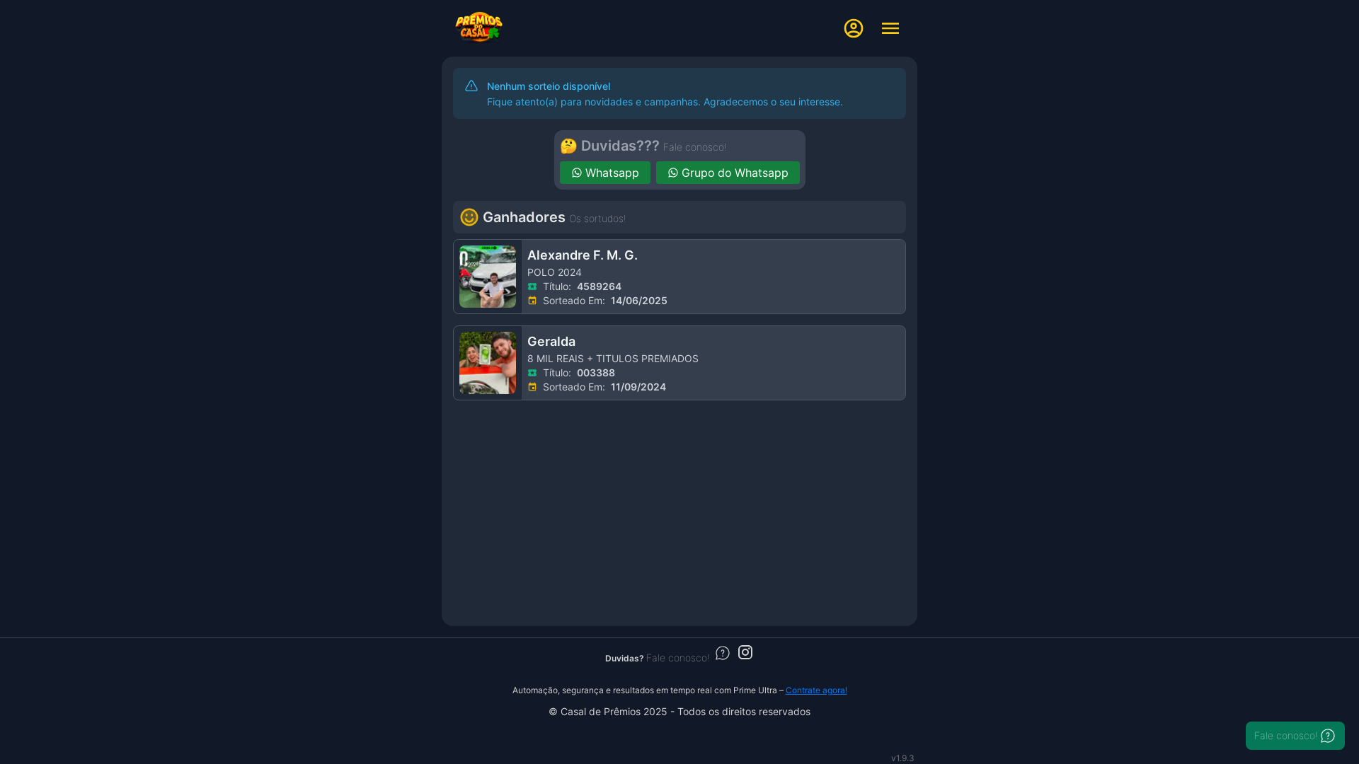 website screenshot of https://pgr-casaldepremios.pages.dev/