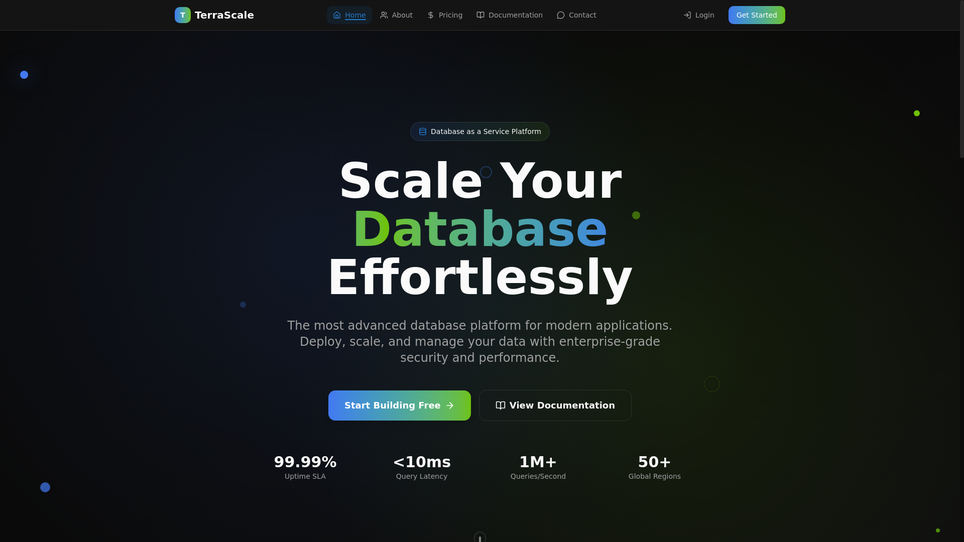 website screenshot of https://terrascale-landingpage.pages.dev/