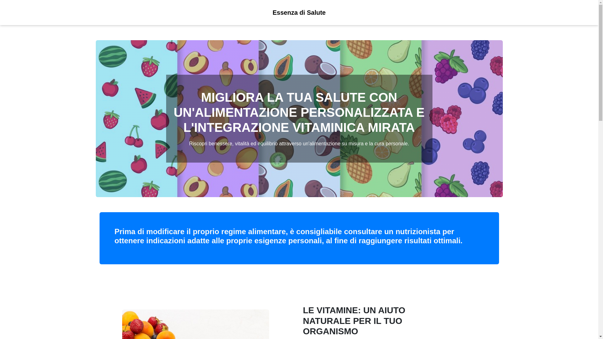 website screenshot of https://essenzadisalutezone.com/