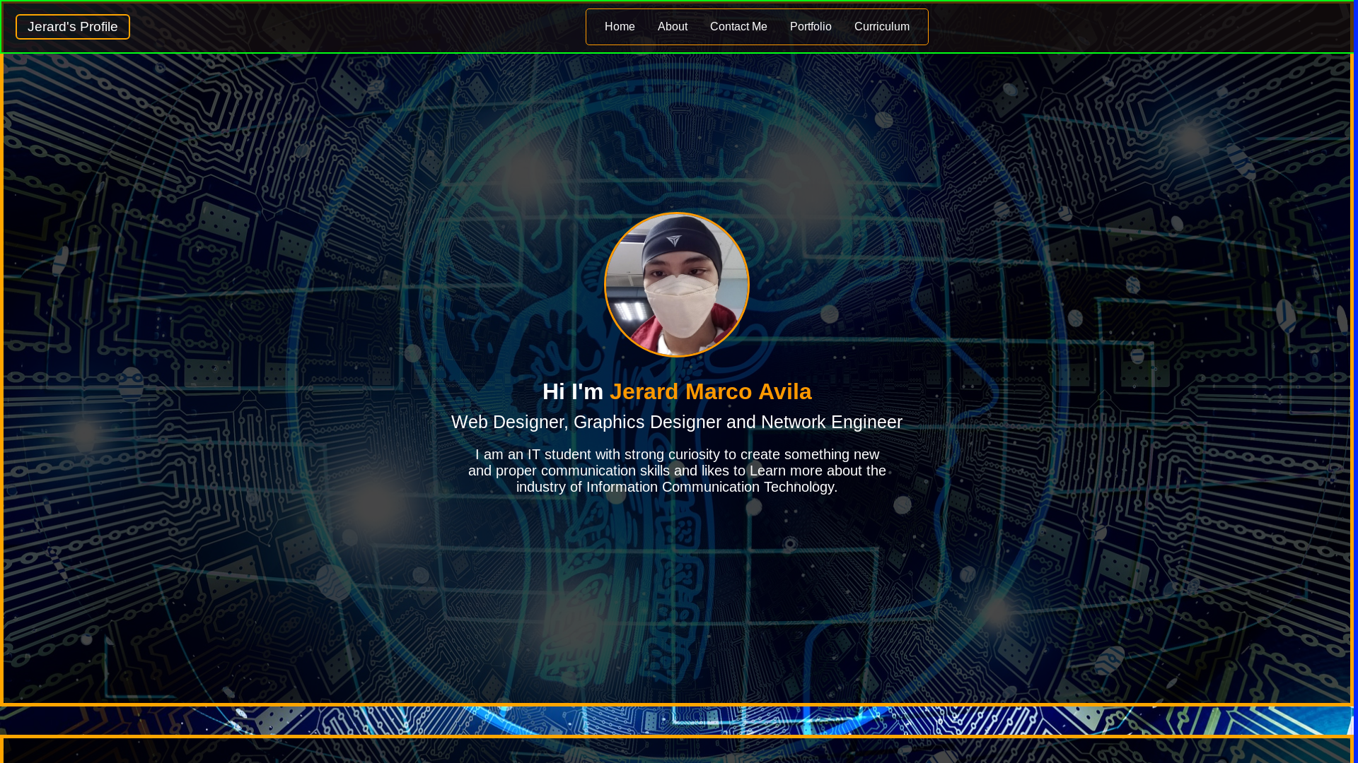 website screenshot of https://jerardavila.xyz/