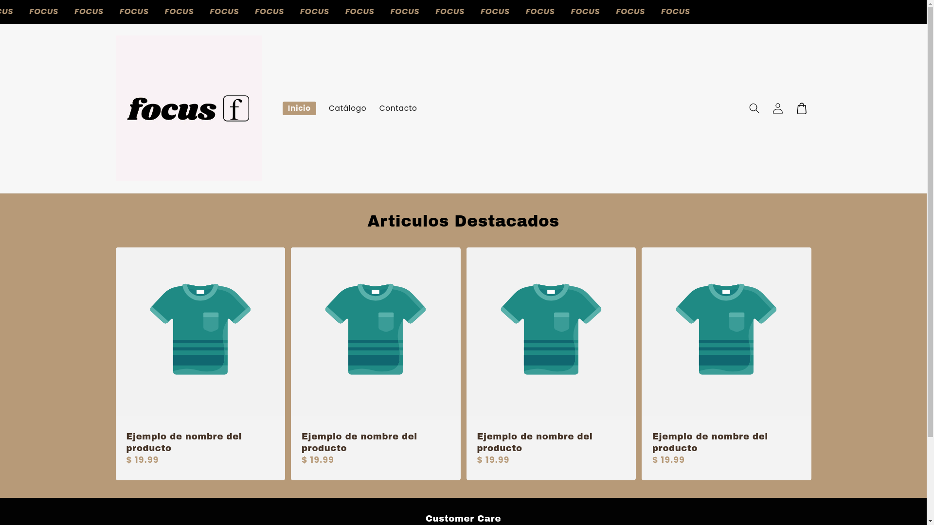website screenshot of https://focusstore.site/